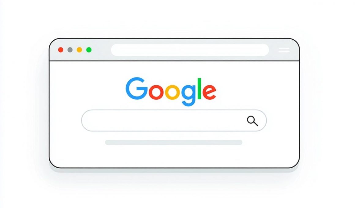 Page d'accueil de Google sur un navigateur.
