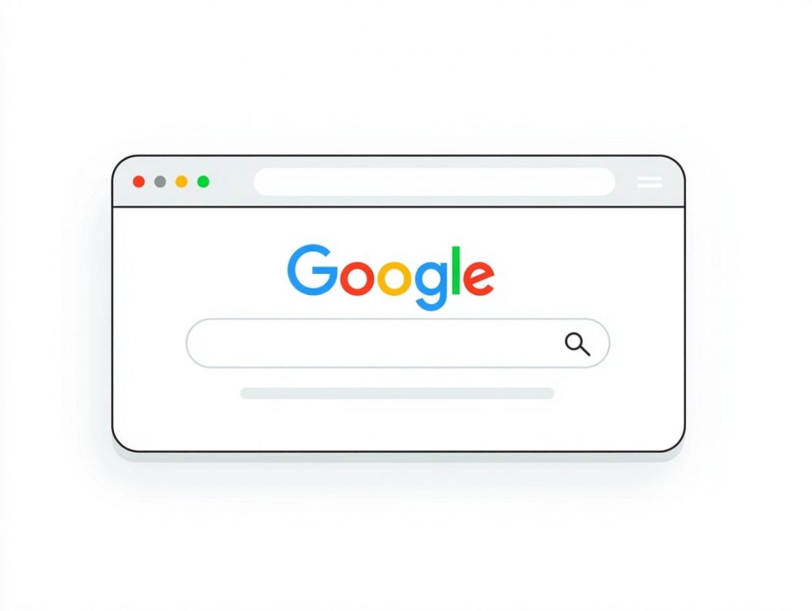 Page d'accueil de Google sur un navigateur.