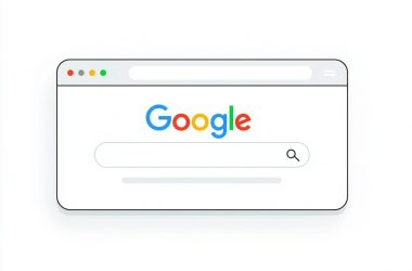 Page d'accueil de Google sur un navigateur.