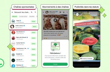 whatsapp afficher publicite