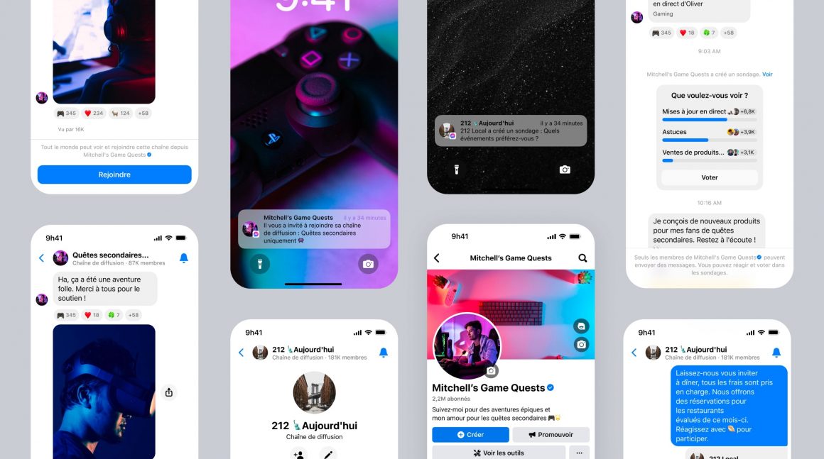 creer canal diffusion messenger etapes