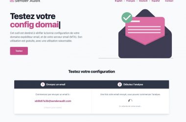 Interface de test de configuration email