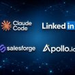 Logos Claude Code, LinkedIn, Salesforge et Apollo.io