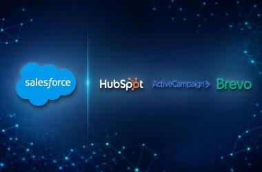 Logos Salesforce, HubSpot, ActiveCampaign et Brevo